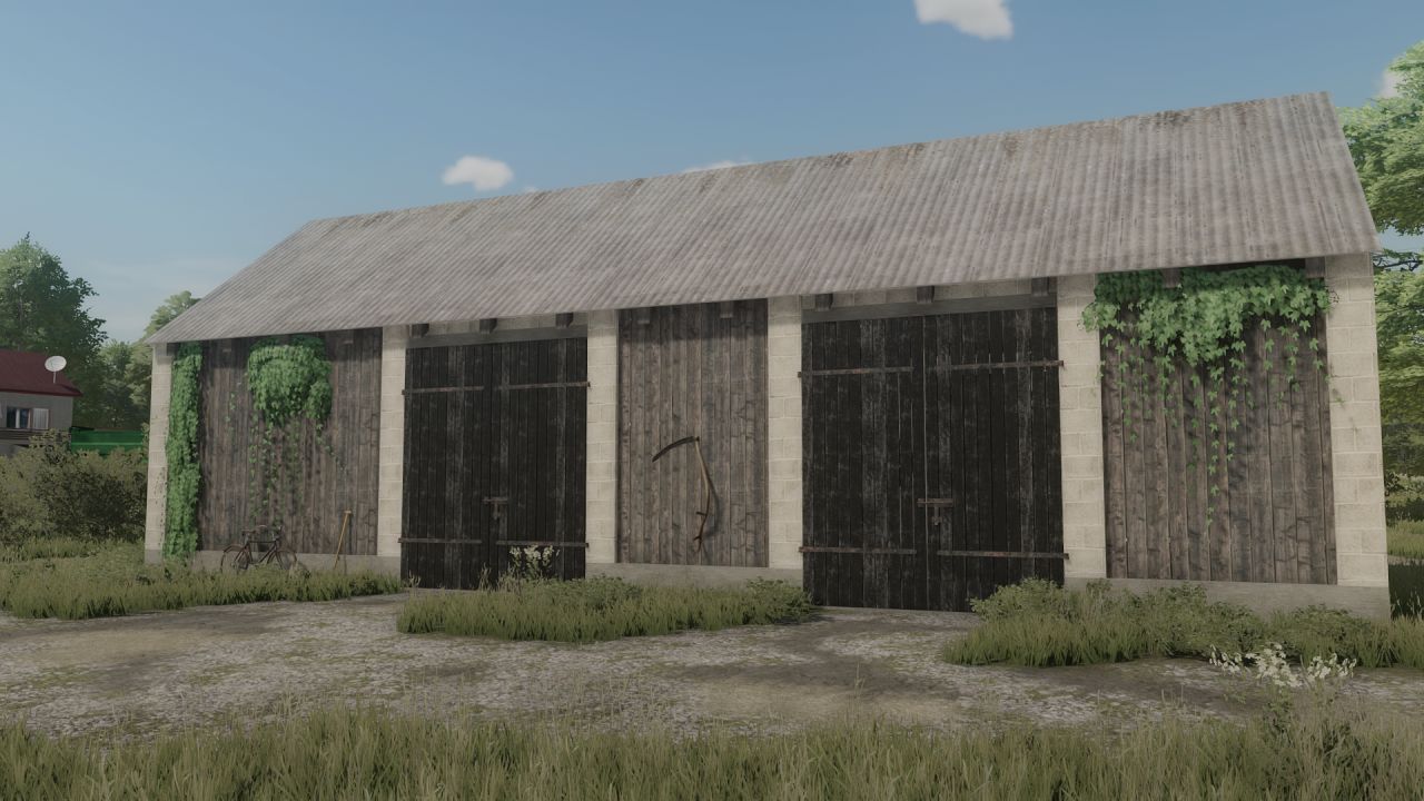Polish brick and wood barn