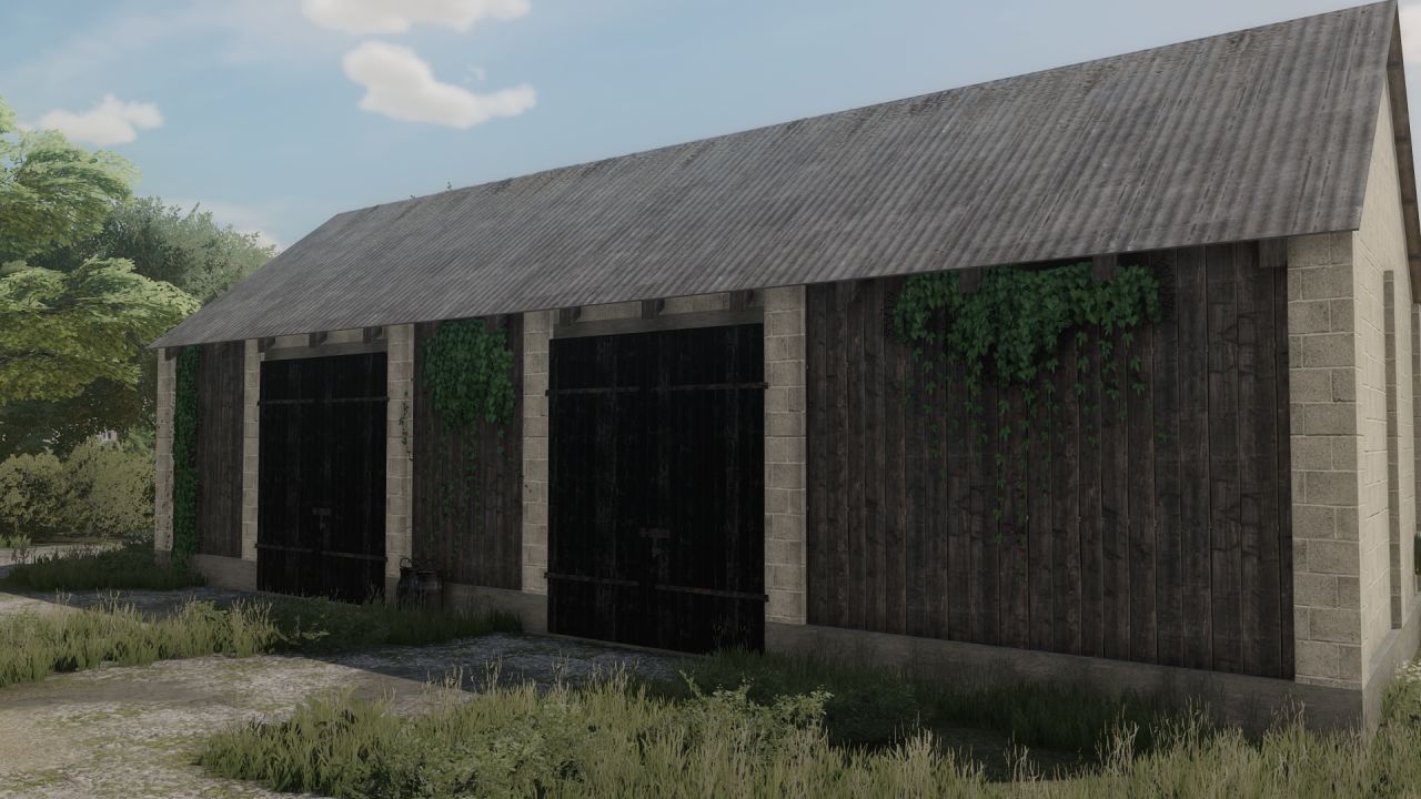Polish brick and wood barn
