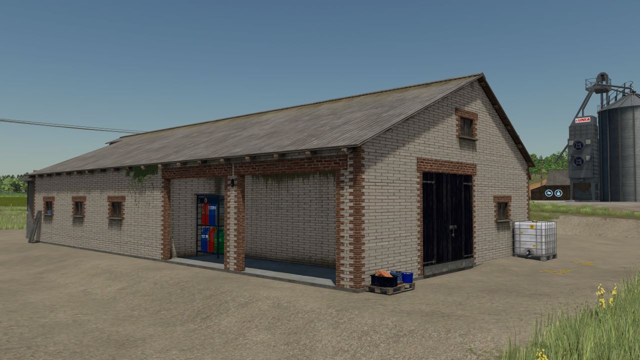 Polish white brick stable