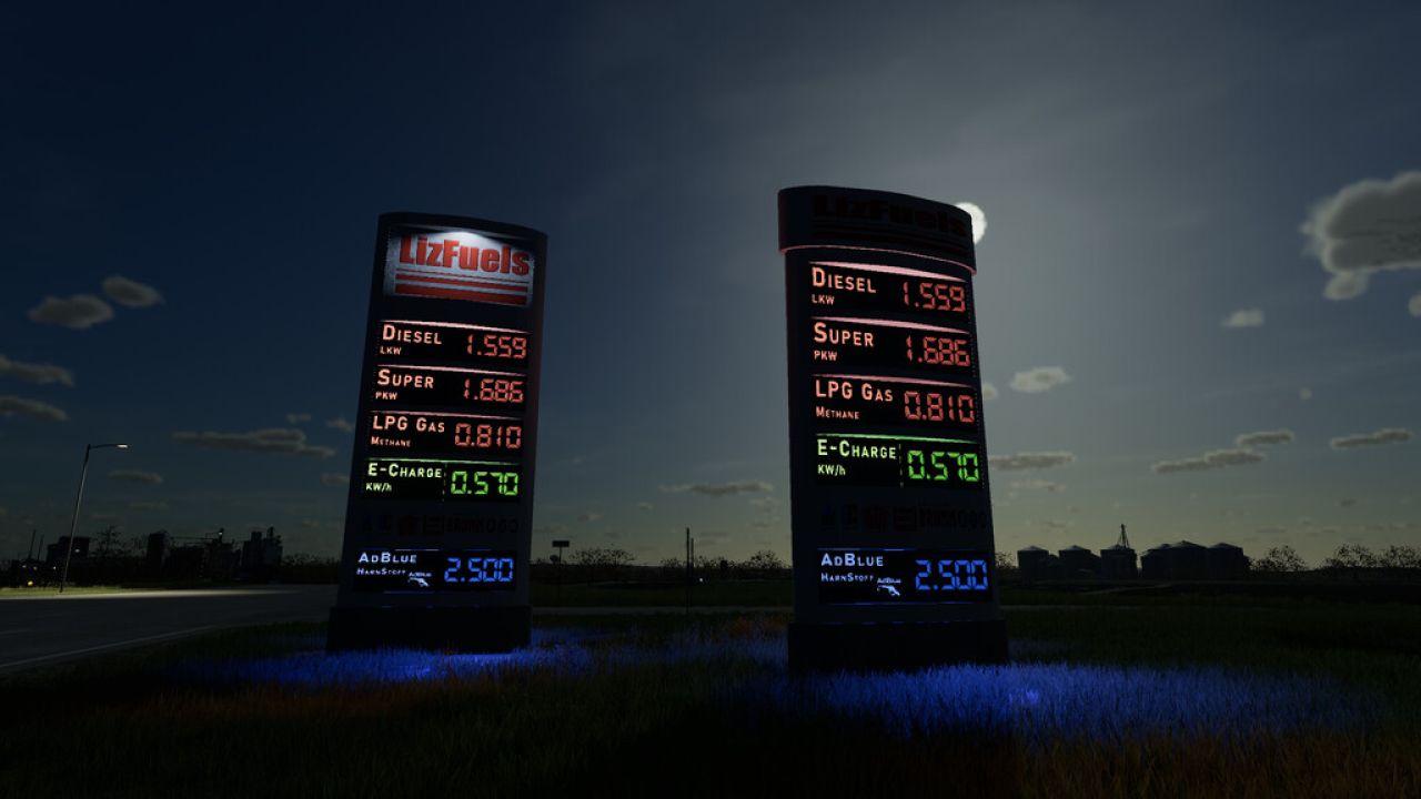 Preços de combustíveis aleatórios para diesel e AdBlue (DEF)