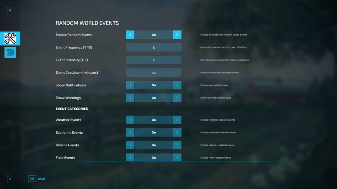 Eventi mondiali casuali