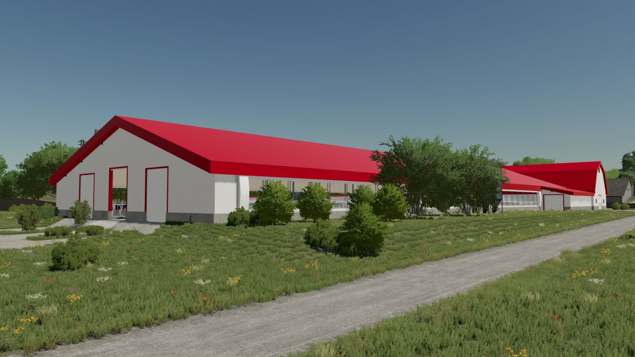 Red/White Style Cow Barn