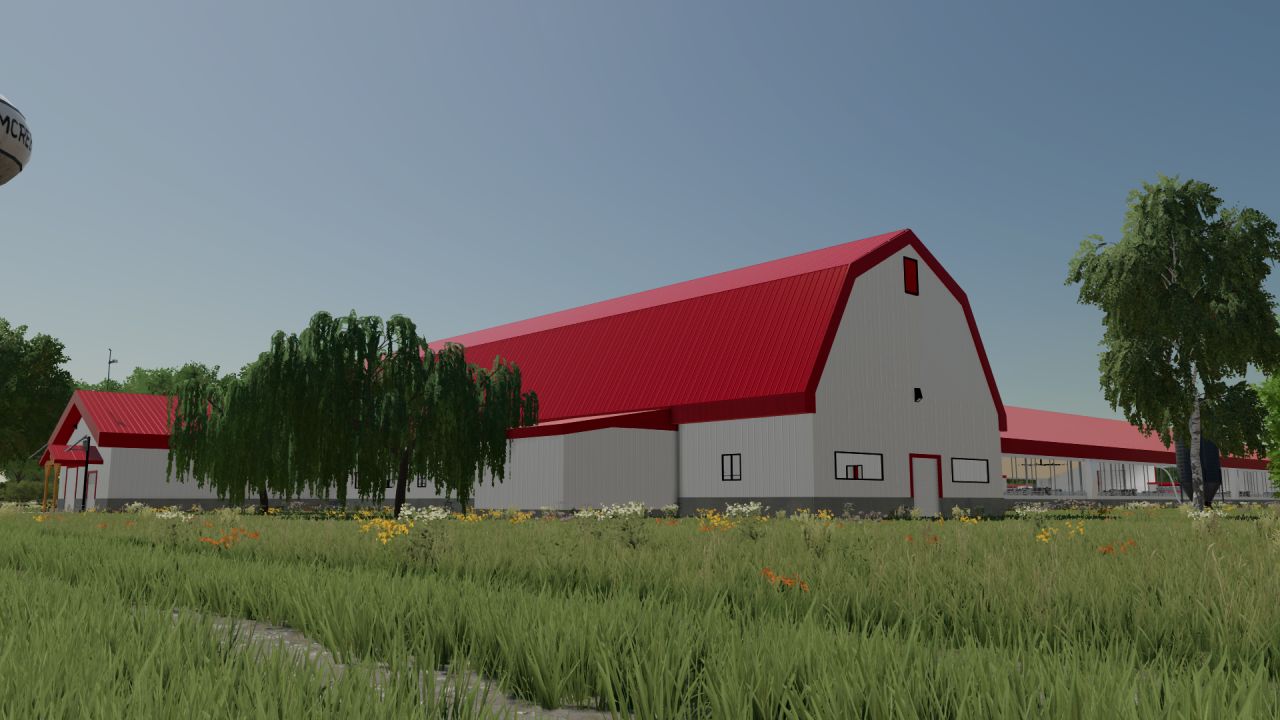 Red/White Style Cow Barn