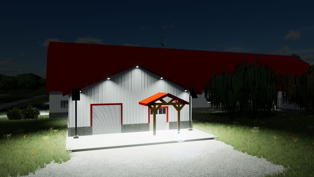 Red/White Style Cow Barn