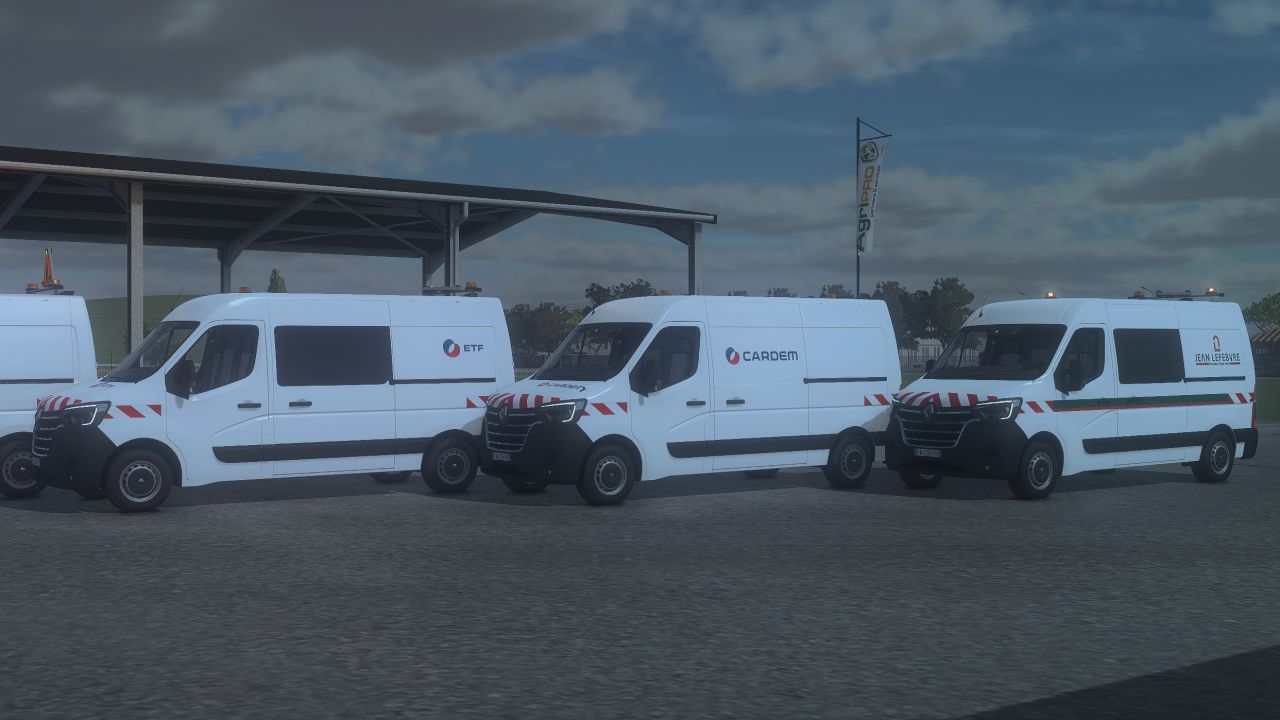 Renault Master Eurovia + Civil z lampą ostrzegawczą