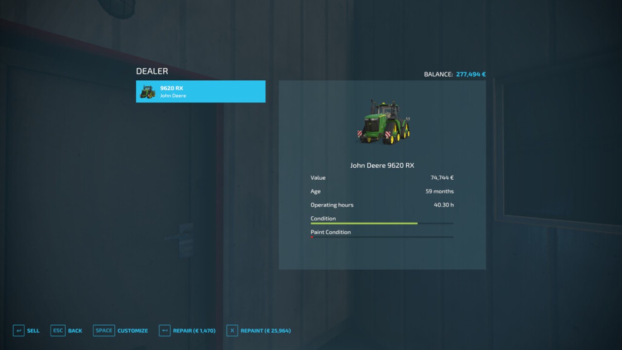 Repair And Paint Settings