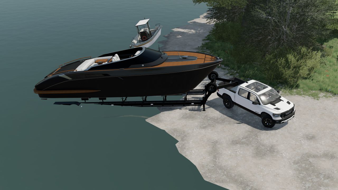 Barco Riviera e seu trailer