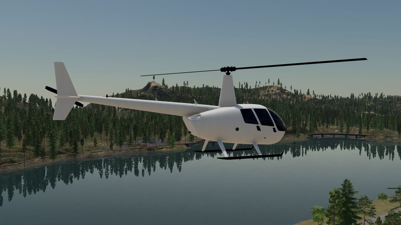 Robinson R44 mit Sprühgerät