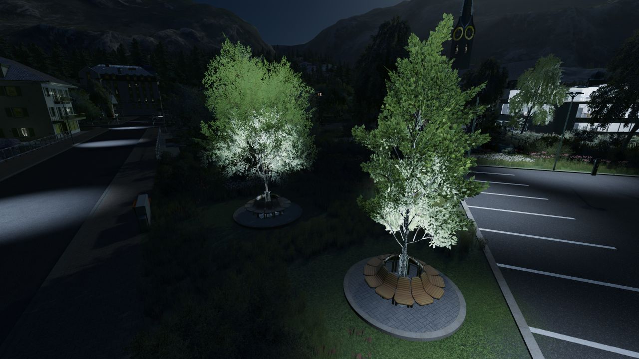 Round tree bench