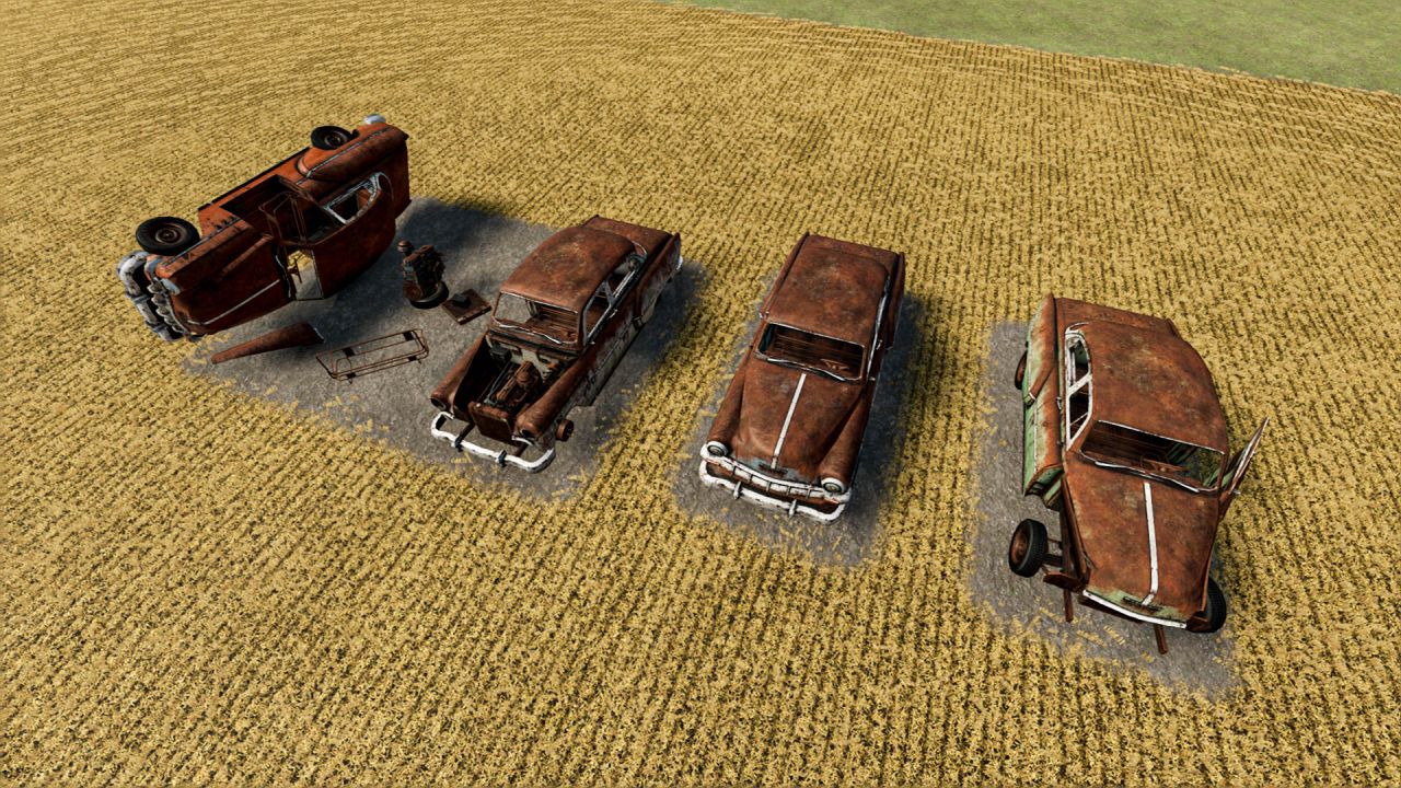 Rusty Cars Collection For Decoration