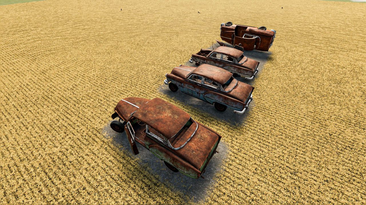 Rusty Cars-Sammlung für die Dekoration