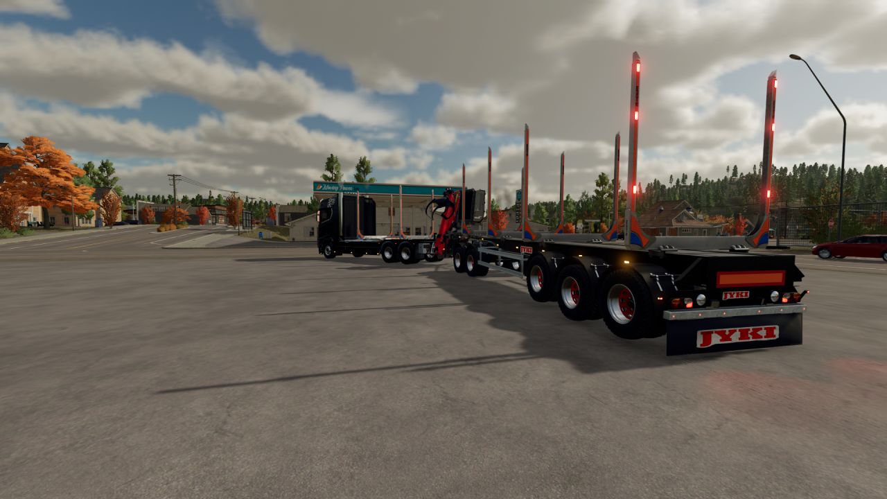 Remolque de camión de madera Scania