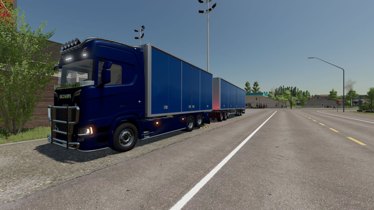 Scania with sidedoors trailer