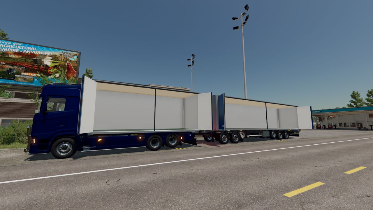 Прицеп Scania с боковыми дверями