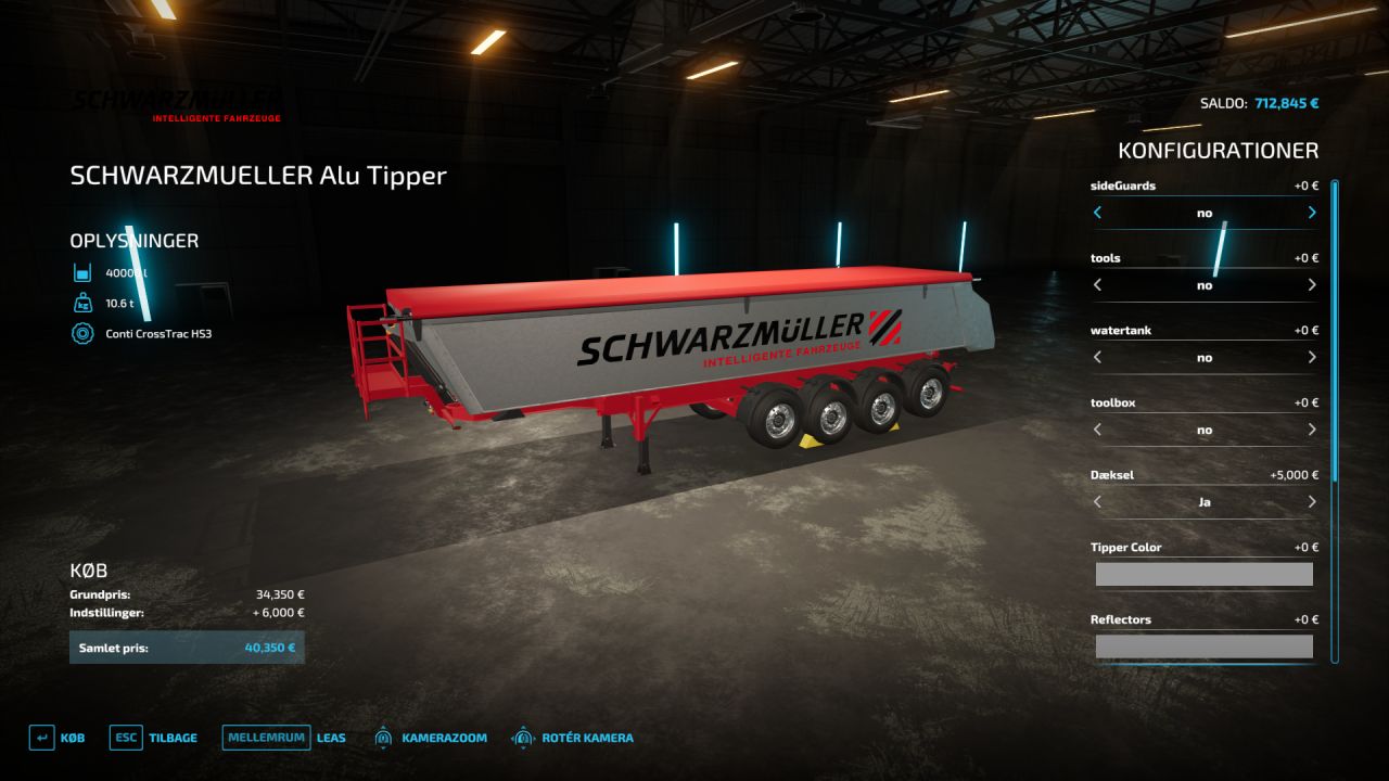 Schwarz Mueller Alu 4 axles Tipper trailer