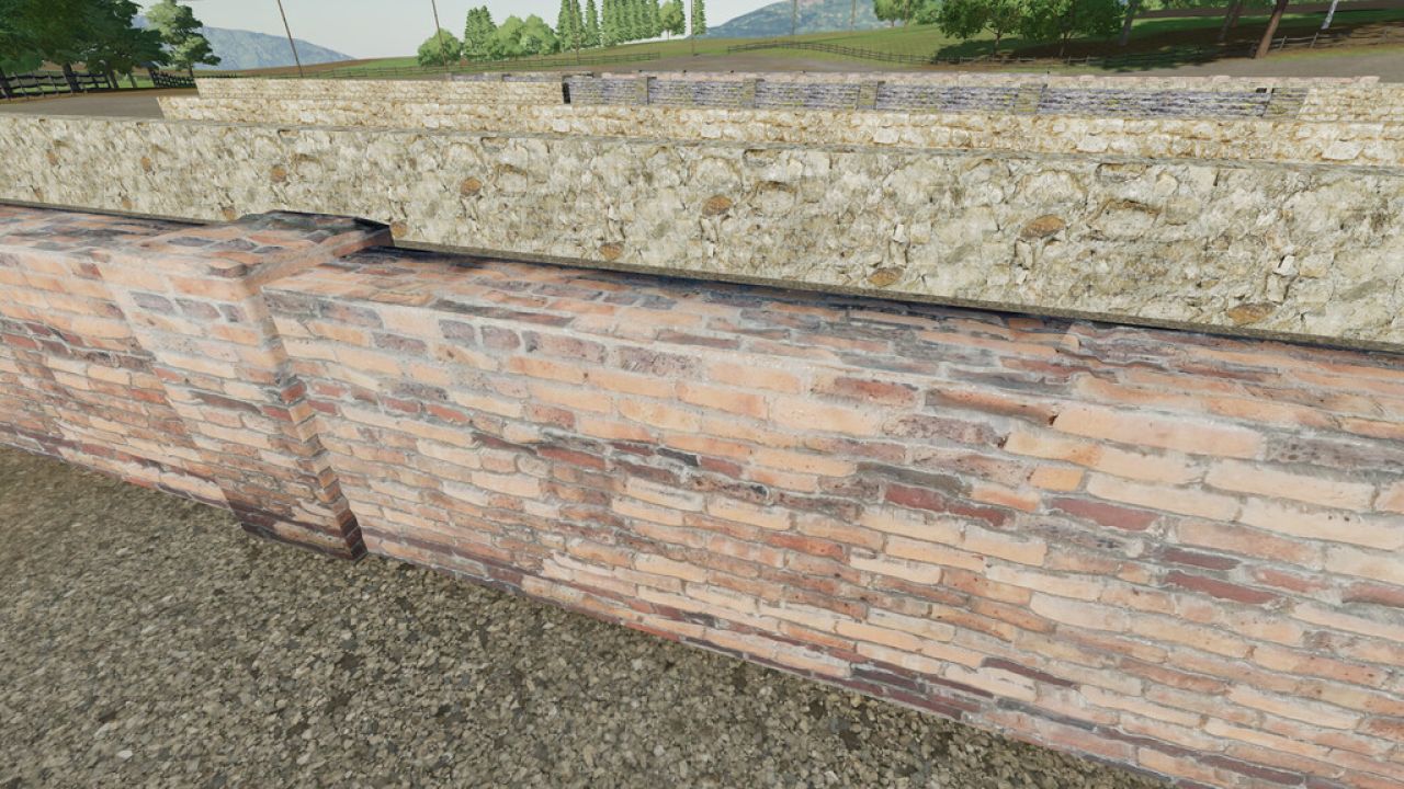 Zestaw starych kamiennych ścian
