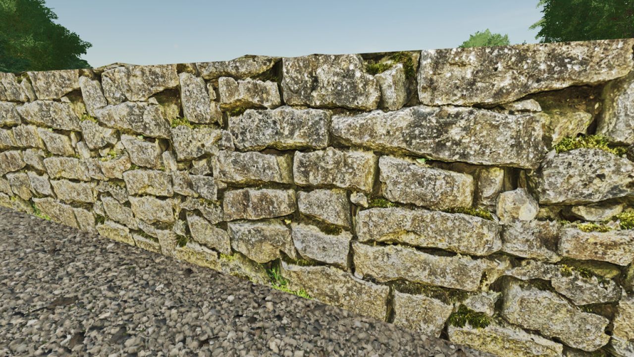 Набор старых каменных стен