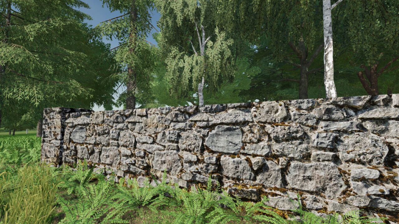 Conjunto de antigas paredes de pedra