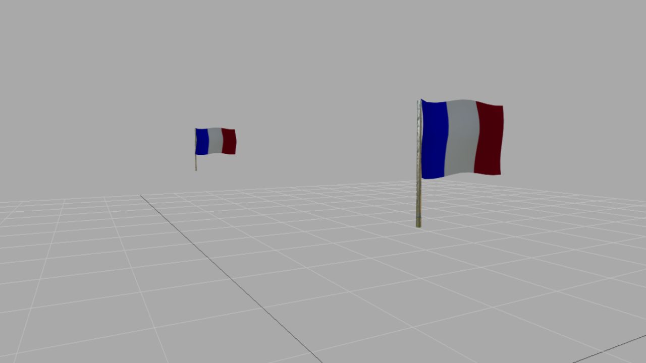 Kleine französische Flagge (Prefab)