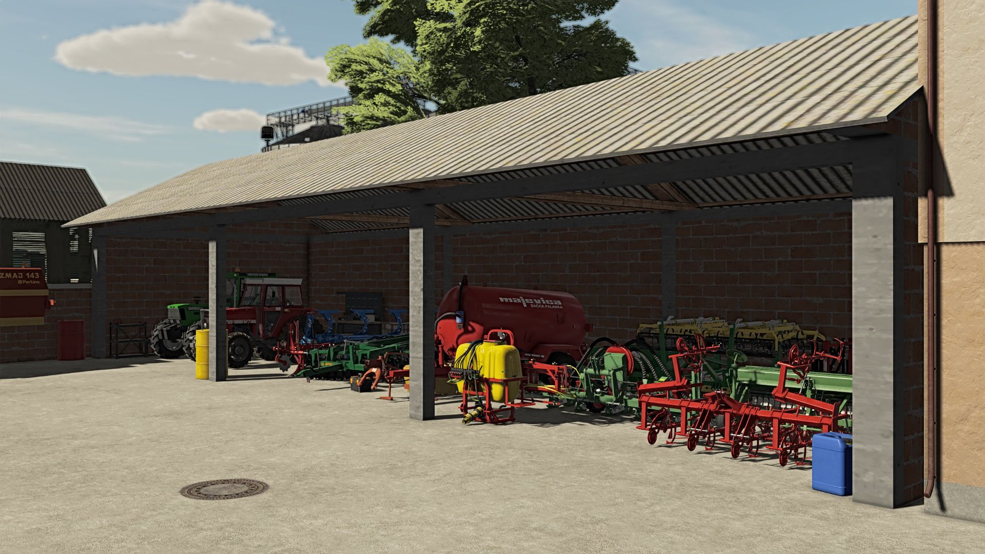 Petit hangar serbe en brique