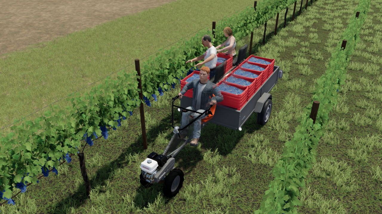 Tractor pequeño para la cosecha (con animaciones)