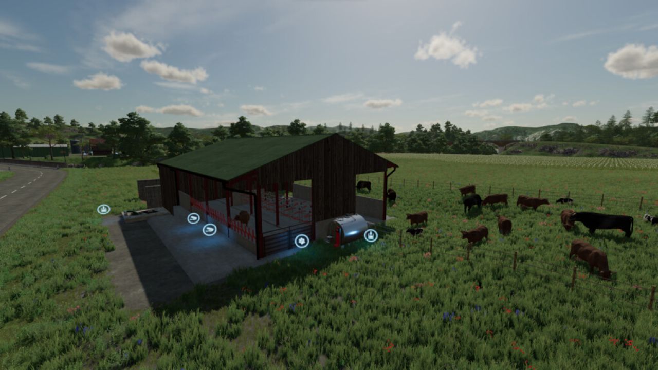 Mała stodoła dla krów w Wielkiej Brytanii