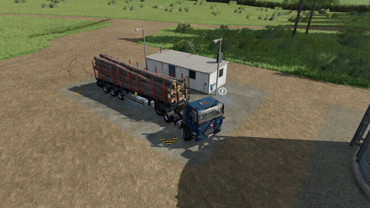 Kleine Holz-Verkaufsstation
