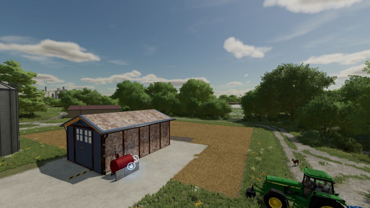 Small Workshop Garage And Gas Station For Your Farm