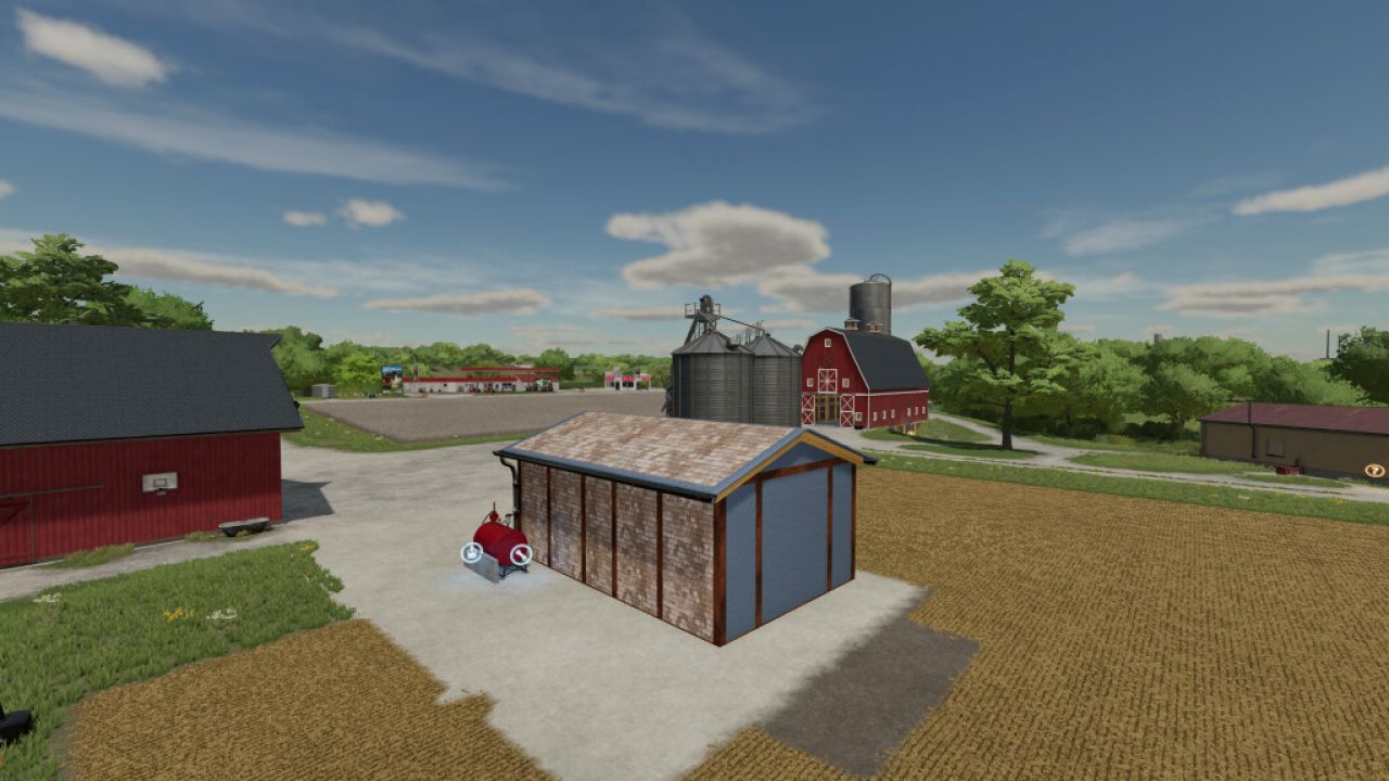 Small Workshop Garage And Gas Station For Your Farm