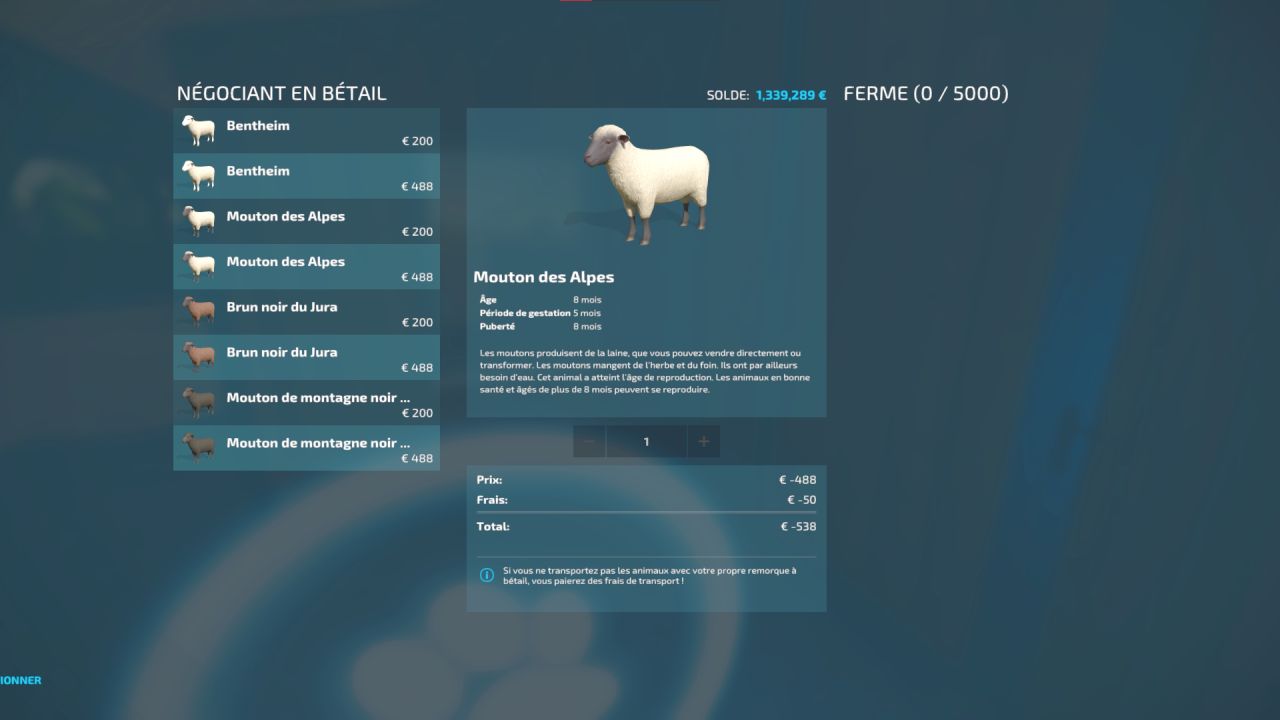 Stable 5000 sheep