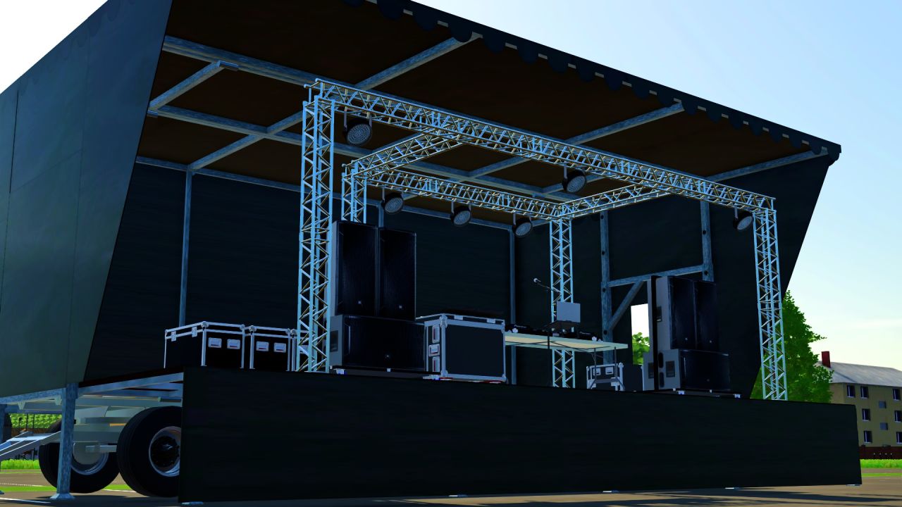 Stage with sound system