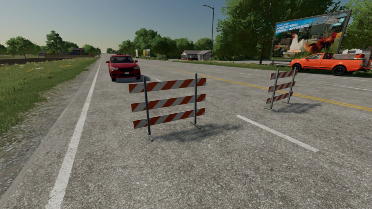 Cônes de signalisation et barricades