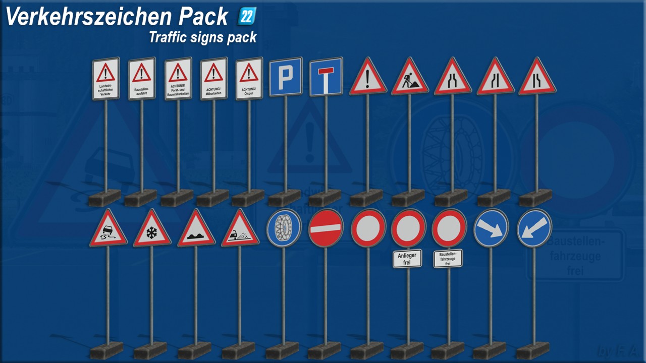 Pakiet znaków drogowych (przenośny)