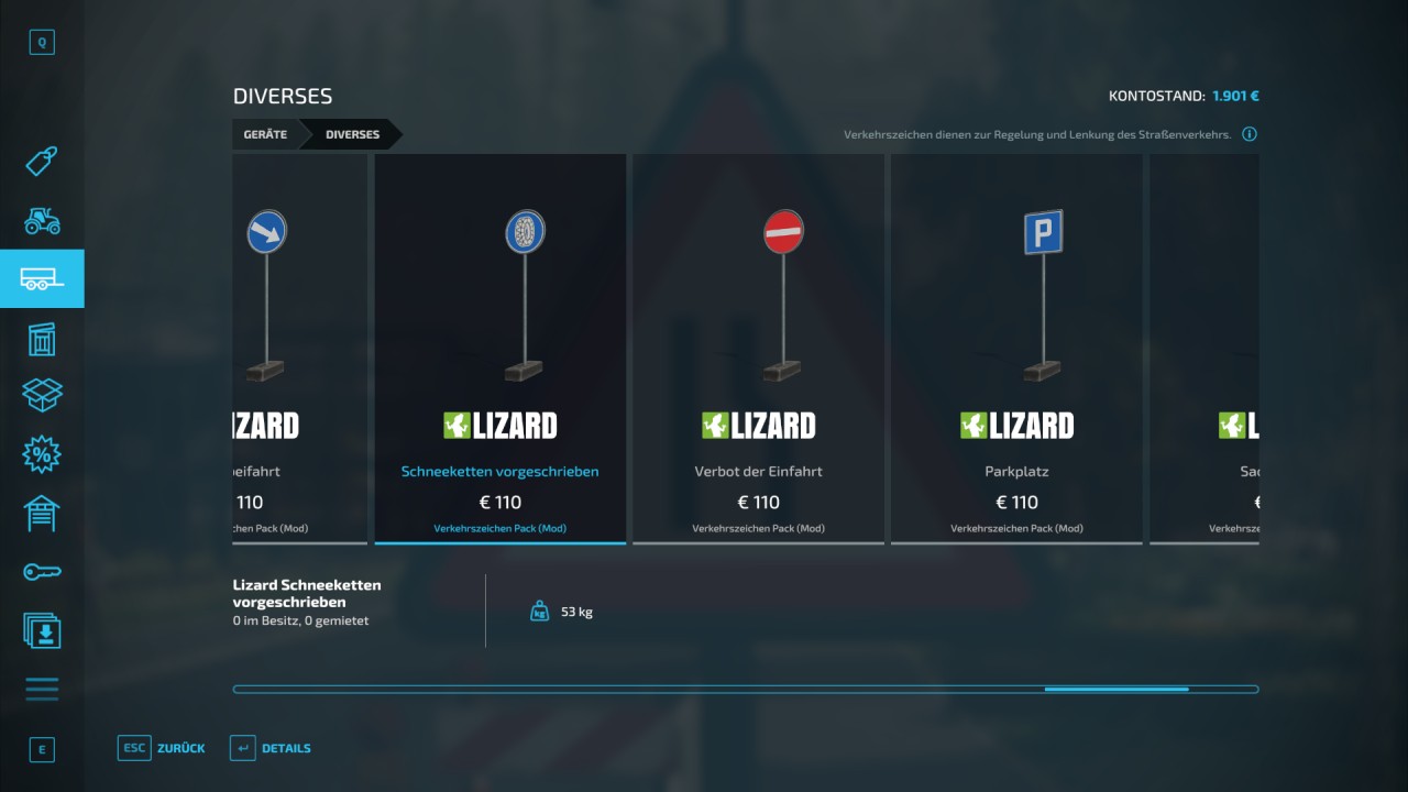 Verkehrszeichen Pack (tragbar)