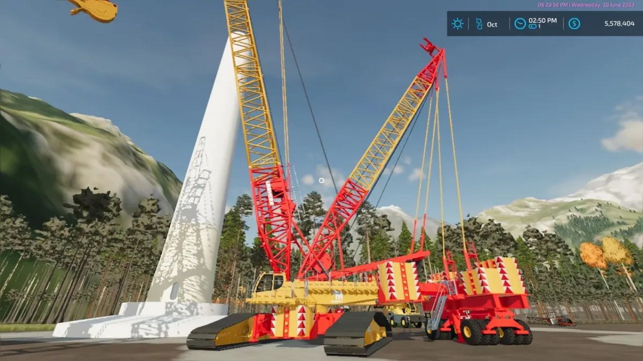 Trail King Double Schnable Wind Turbine Trailer and Tower Sections