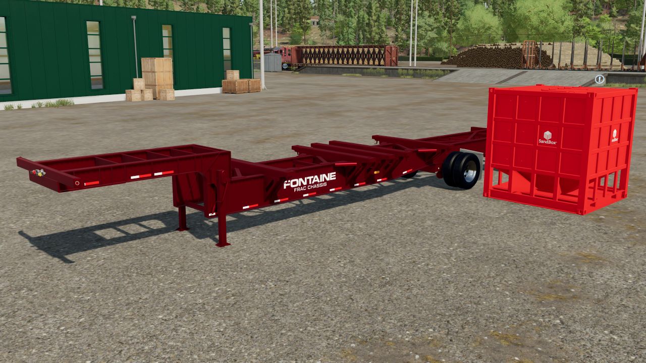 Trailer and sandpit Fontaine Frac