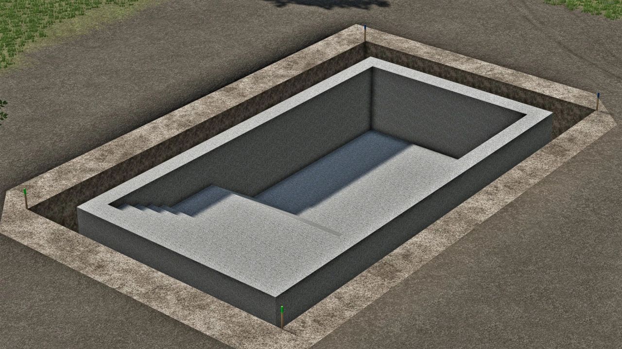 Trójstanowy basen do zbudowania
