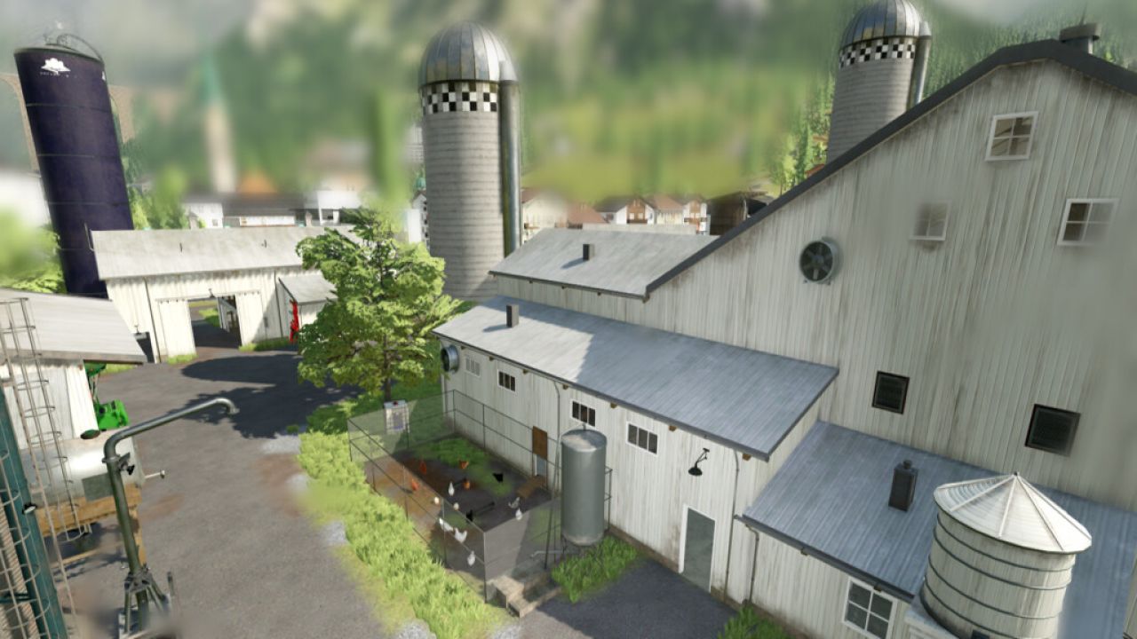 Строительный пакет «Белая ферма США» FS22 - KingMods