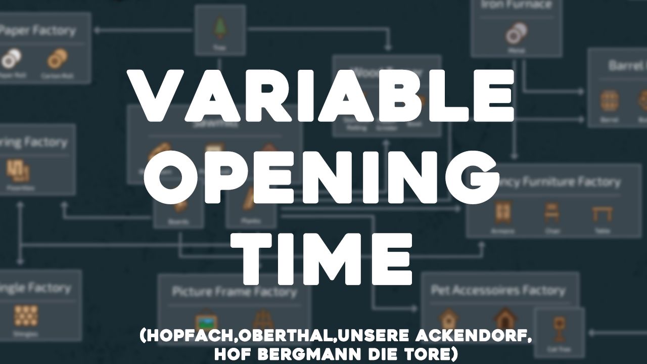 Variable opening hours