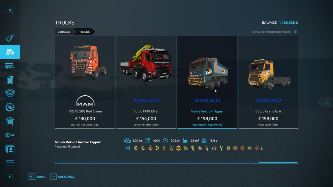 Volvo FMX 8X4 Hardox Tipper FS Miner's Edit
