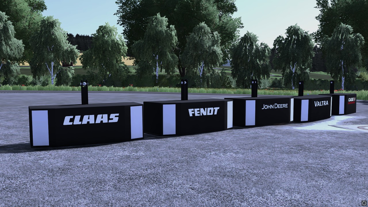 Peso Fendt, Claas, John Deere, Valtra