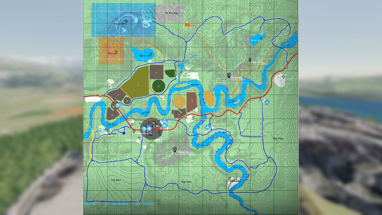 Mapa de mineração de Dakota Ocidental