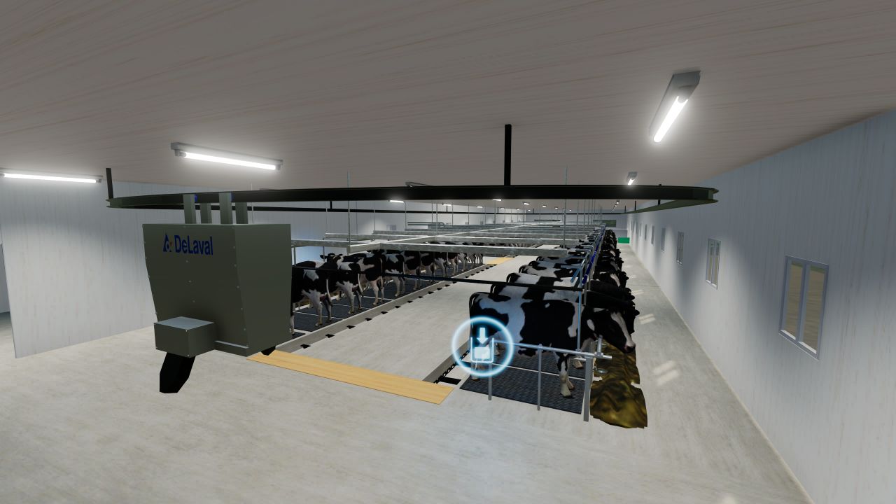 White cow stall