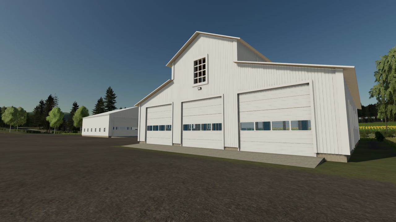 White Michigan Farm Buildings Pack