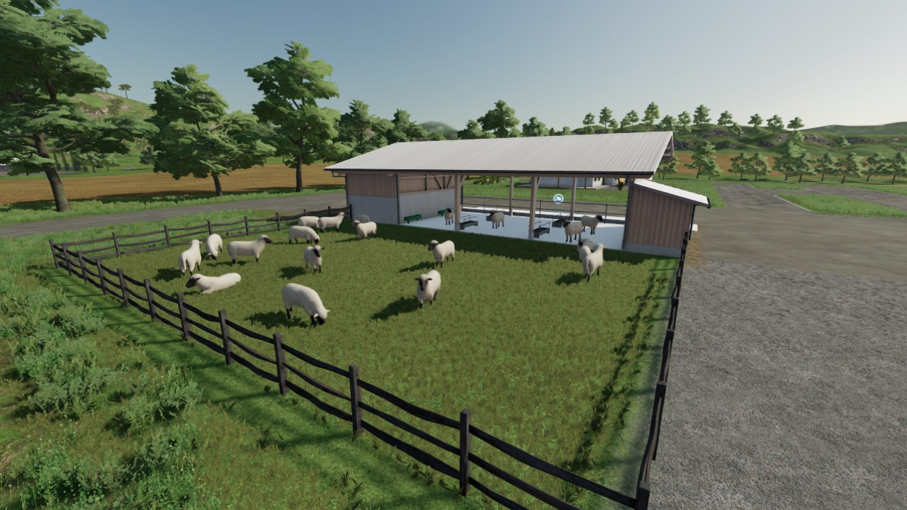 White sheepfold for 500 sheep