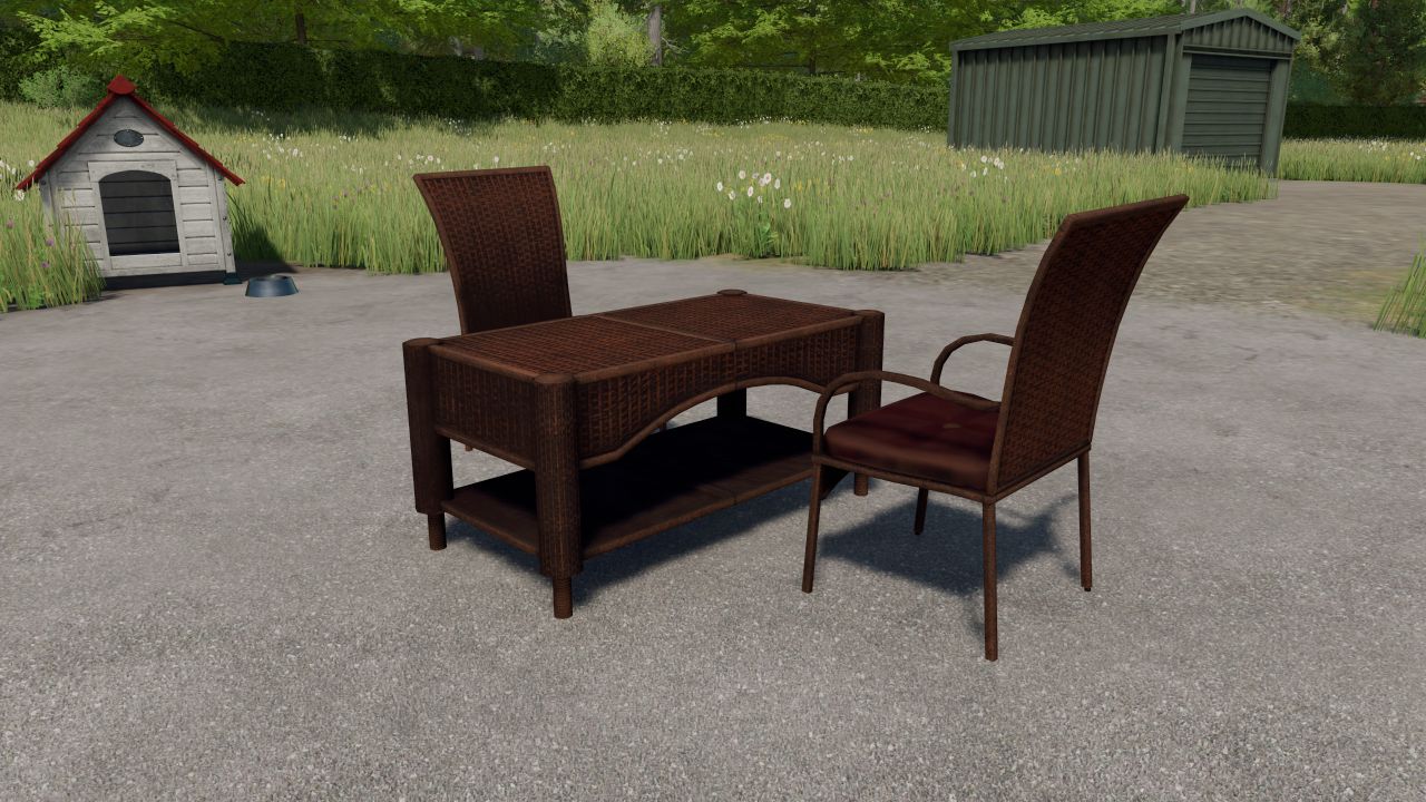 Wicker patio set