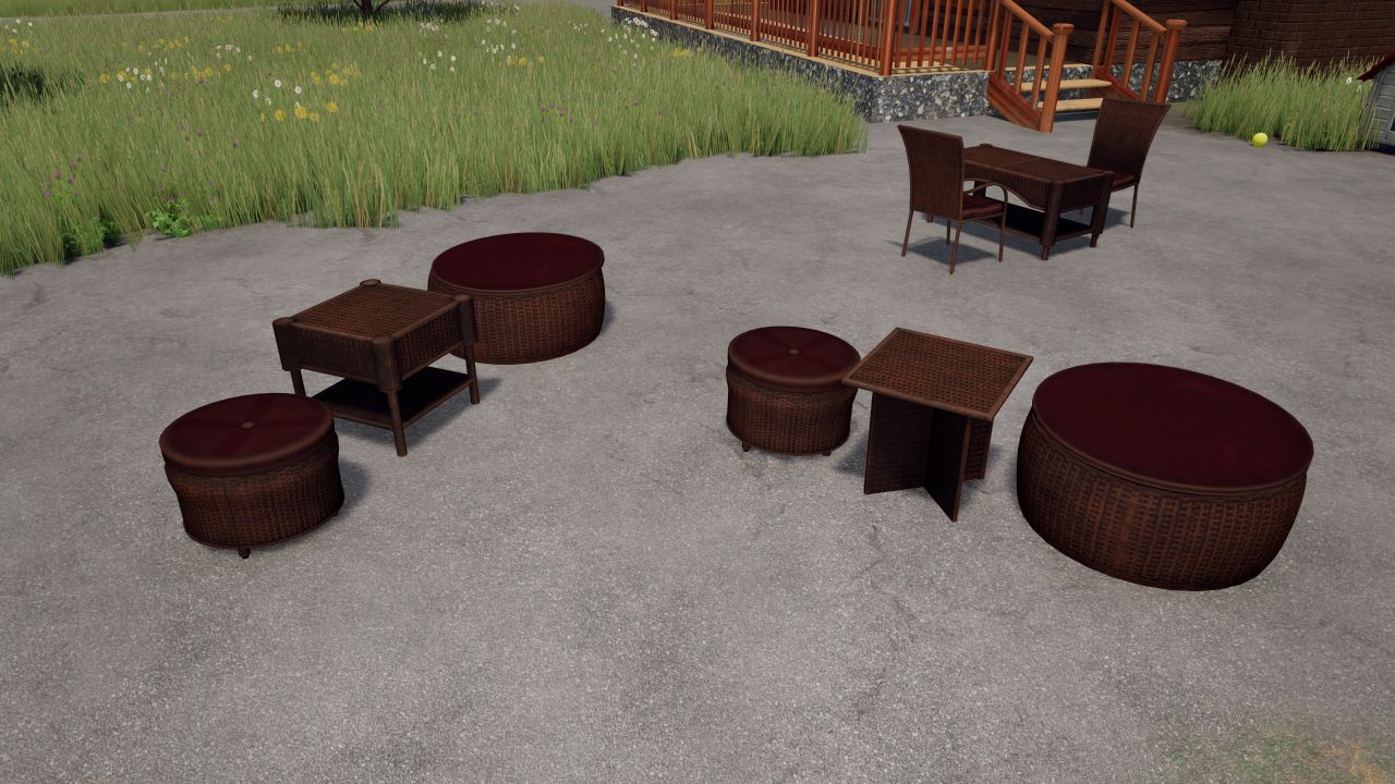 Wicker patio set