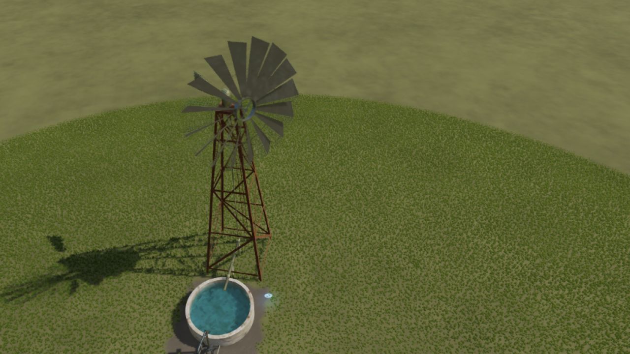 Moulin à vent avec barrage