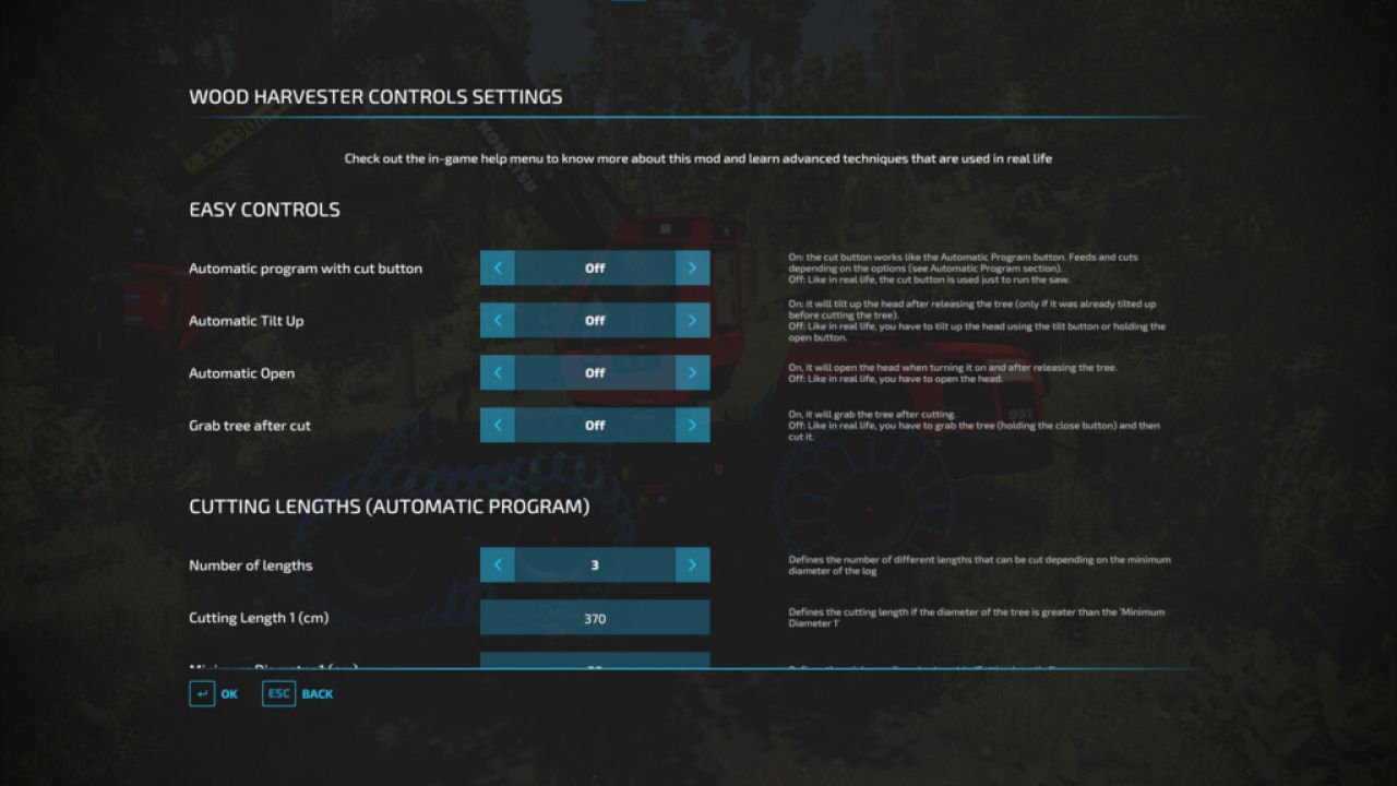 Wood Harvester Controls