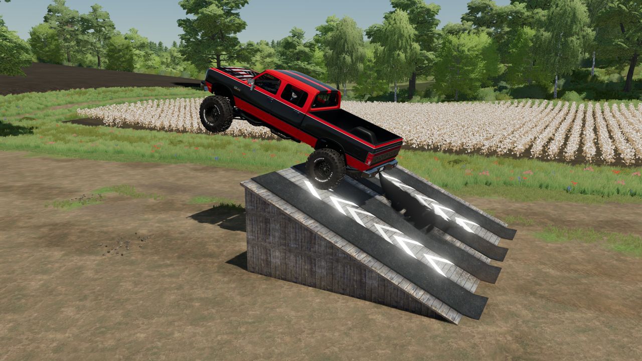 Wooden jump ramp